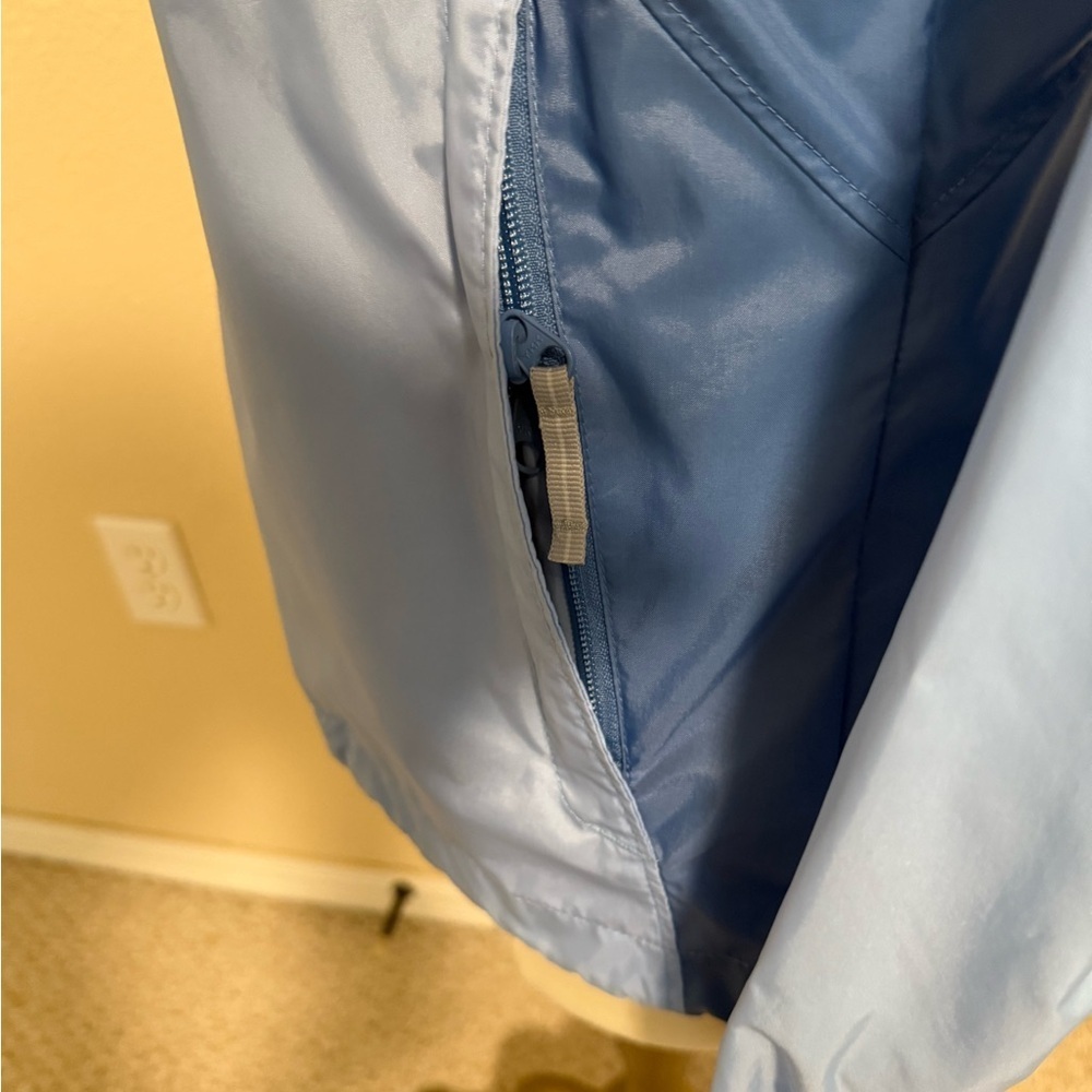 *Columbia Blue Hooded Windbreaker Rain Jacket (small) - Picture 4 of 8